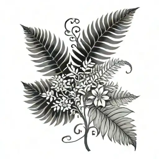 Floral Fern Symmetrical