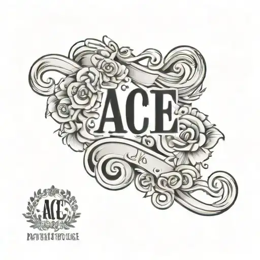 Ace Name With Baby Feetprint