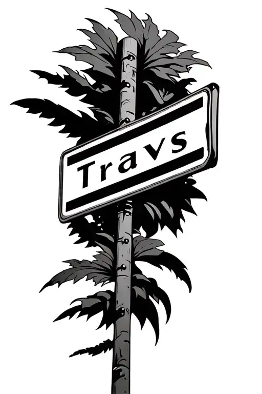 Street Sign Saying Travs Avenue