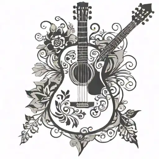 Portuguese Guitar Coimbra Silhouette Minimalist