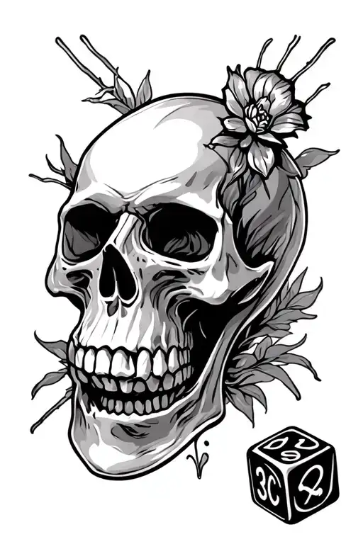 Skull And D&d Dice