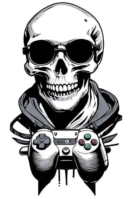A Nerdy Gamer Skull