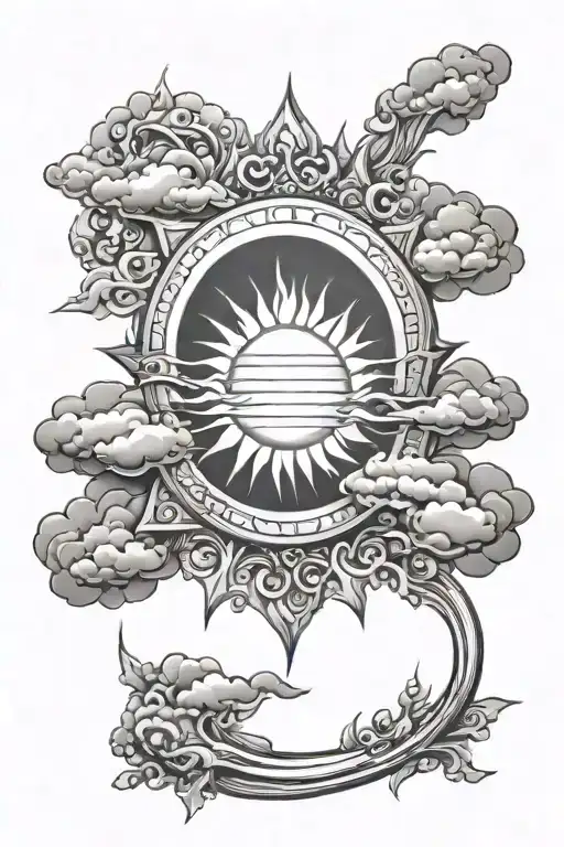 Sun Bursting Through Dark Clouds