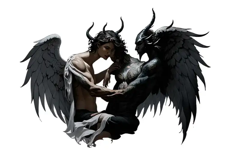 Angel And Demon Playing Chest