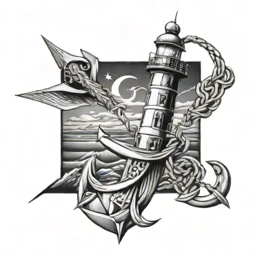 Anchor And Lighthouse
