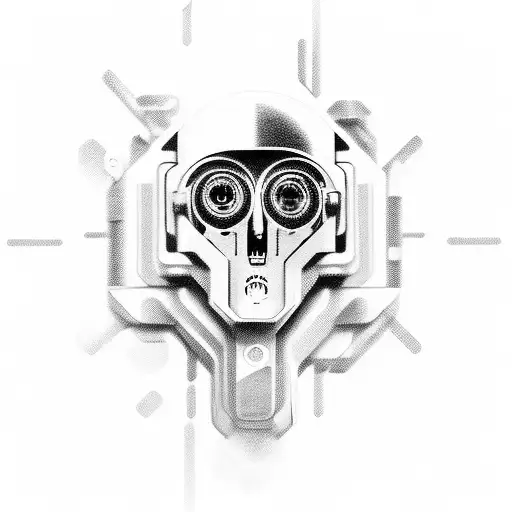 A Futuristic Cyborg With Elements Of Techno Music Incorporated