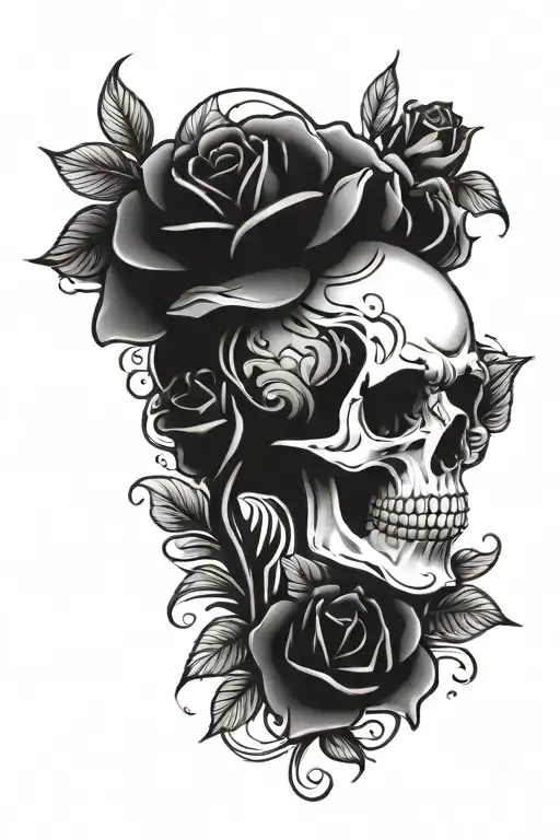 Skull And Roses