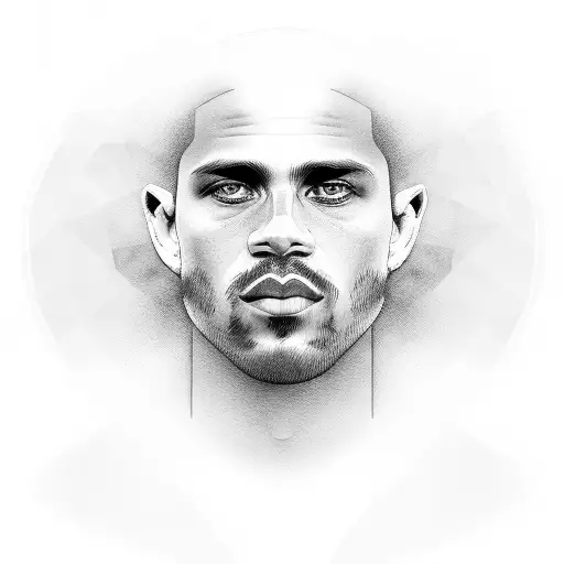 A Stylish Black And Grey Portrait Of A Legendary Fluminense Player