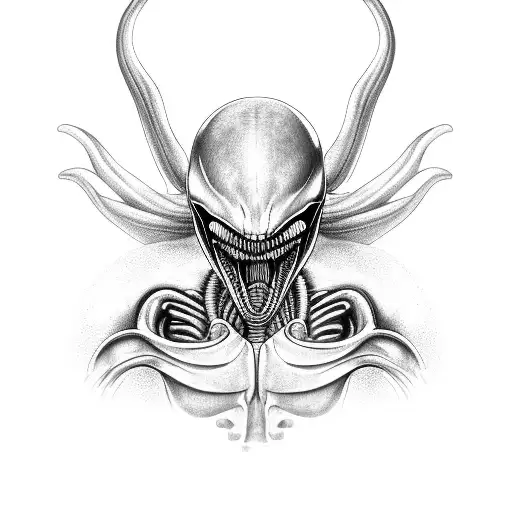 Xenomorph Alien With Tong Showing