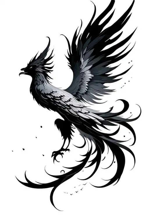 Minimalist Feminine Pheonix Rising Phoenix