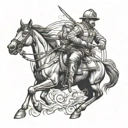 Fireman Riding Horse