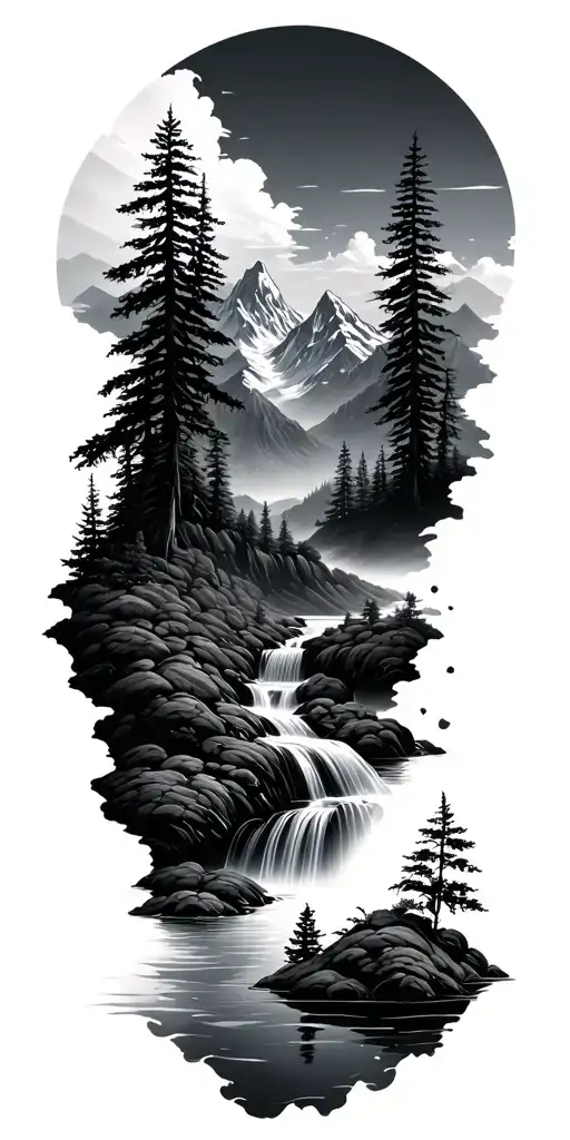 Nature Mountains Rivers Plants