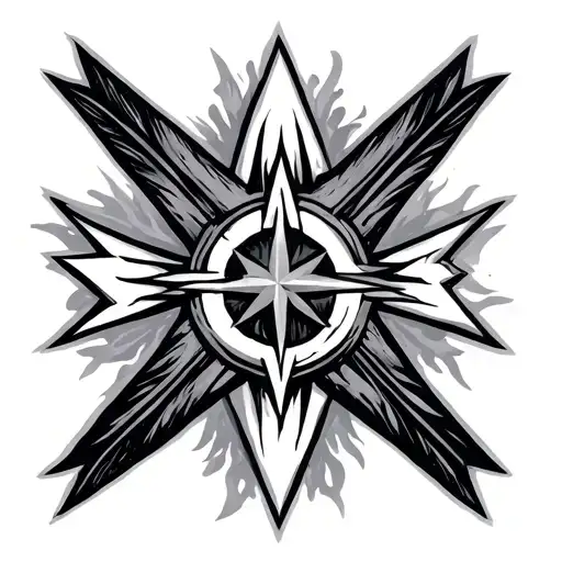 Anhk Symbol With A Six Point Star