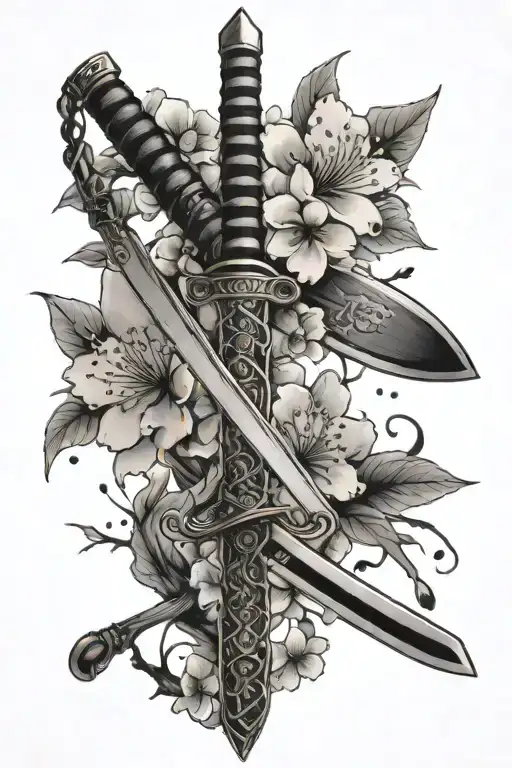 Blurry Mind Katana Sword Cherry Blossom