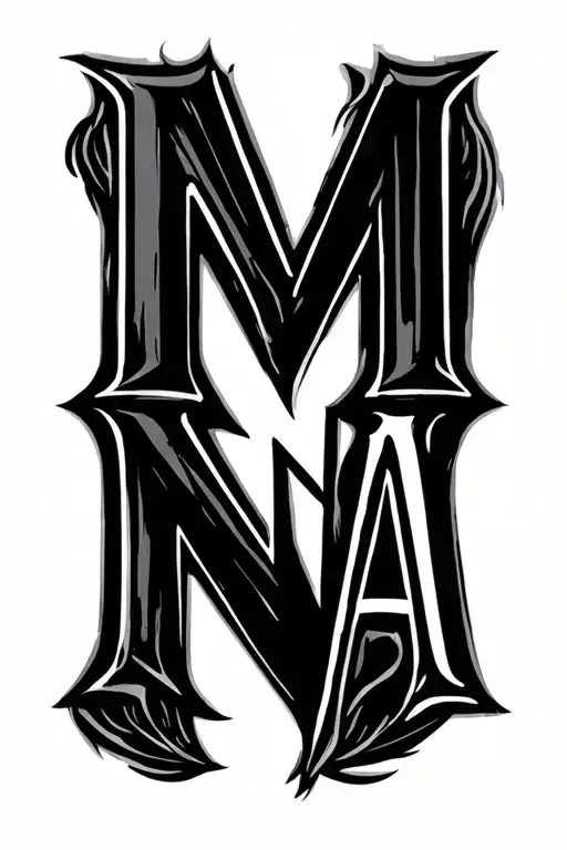 Letters M N A Made Into A Logo