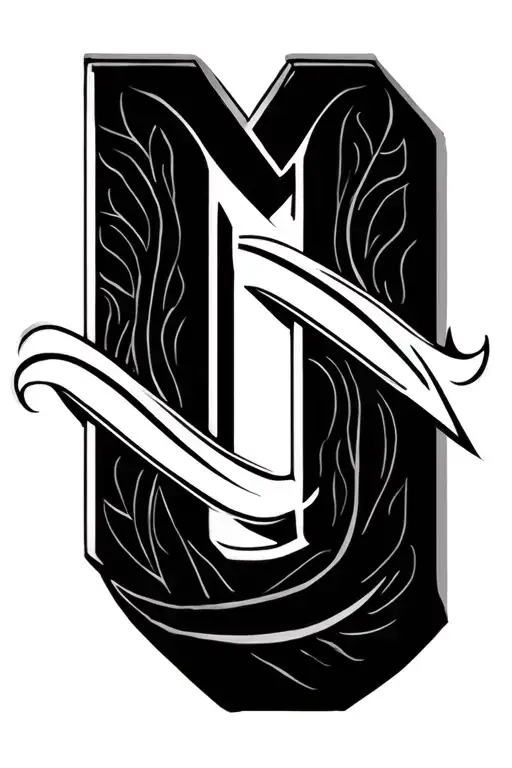 Letters M N A Made Into A Logo Minimalist Style