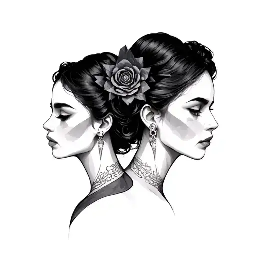 Geometric Gemini Sister