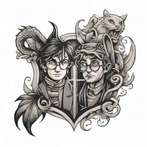 Harry Potter Themed Tattoo Featuring Love