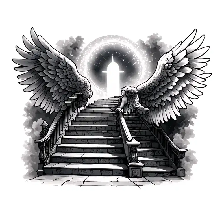 Angle Wings With Heaven Stairway To Heaven