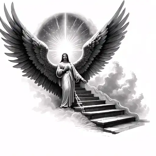 Angle Wings With Heaven Stairway To Heaven