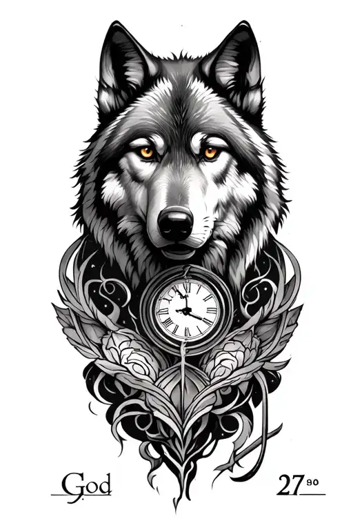 Make A Forearm Design On Loneliness God A Wolf And Time And Number 27