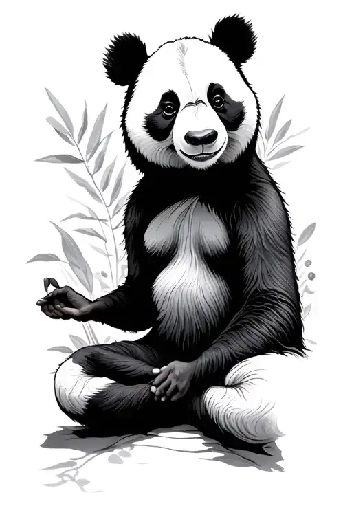 Meditation Panda Sitting