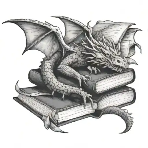 Sleeping Dragon On Books