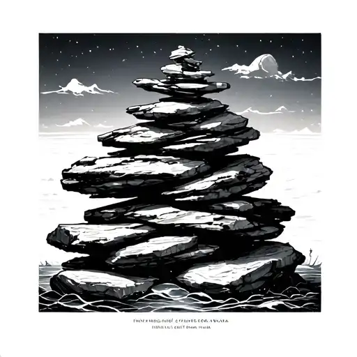 Cairn Rock Stack Fine Line