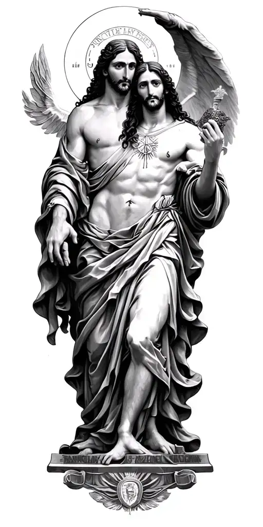 Arcangel San Miguel And Christ Nazareno