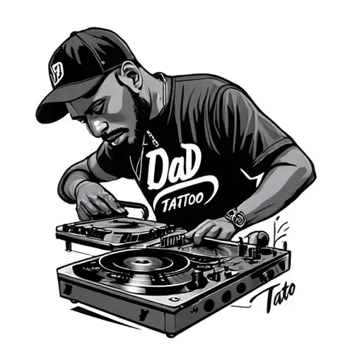 Dj Tattoo With Dad Written Inside