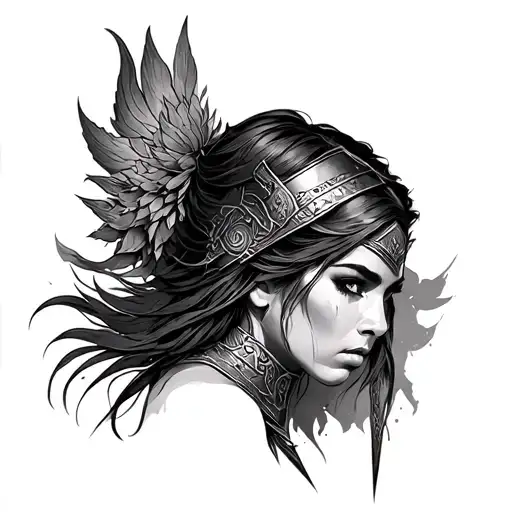 Tattoo Of A Warrior Woman