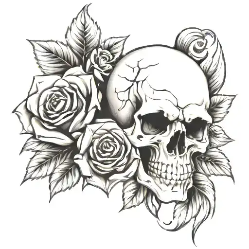Skull And Roses
