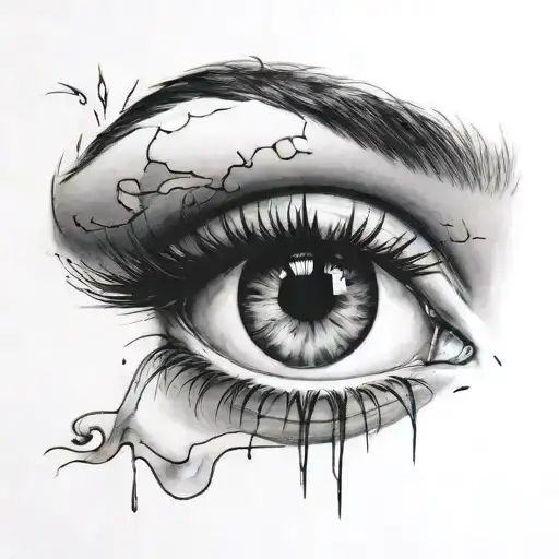 Completely Black Eye Without Pupil