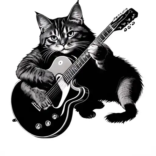 Cat Playing Guitar