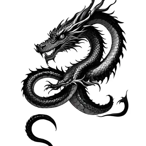 Japanese Dragon Evil Snake
