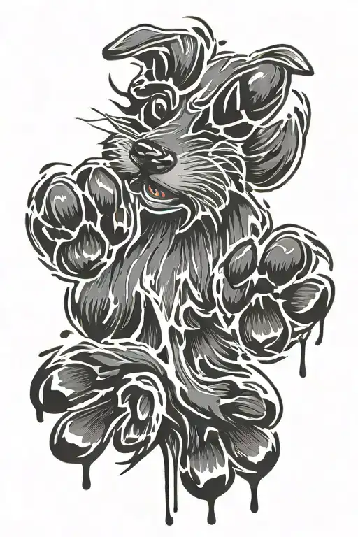 Dog Paw Brushstroke Date