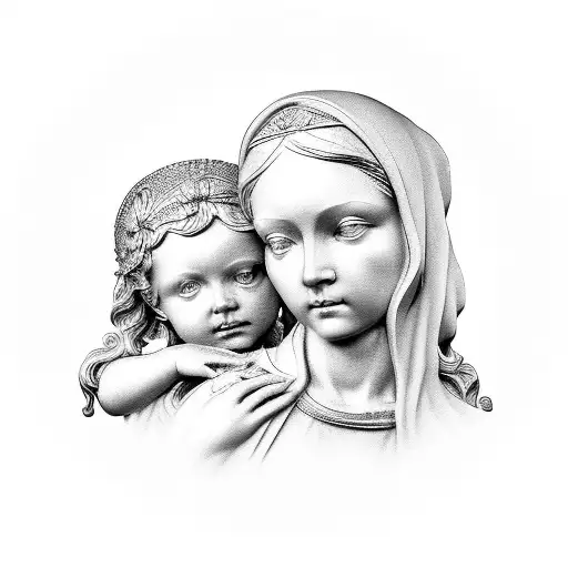 Mary And Child Sculpture