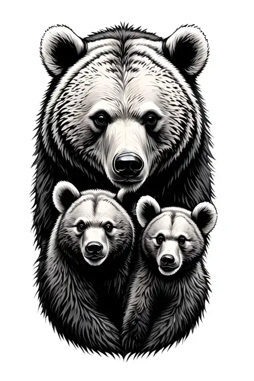 Father Bear And Cub Protection Symbol