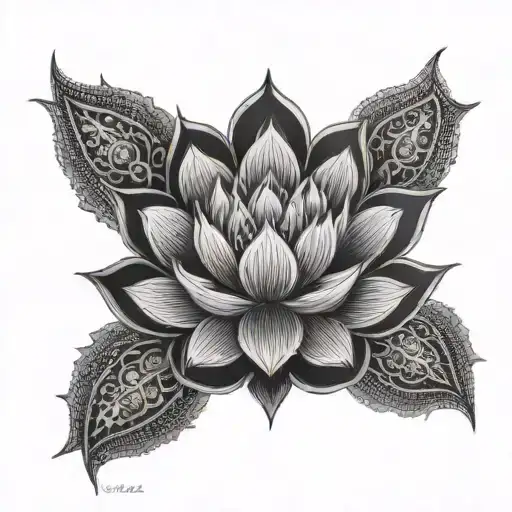 Lotus Mandala Dottwork