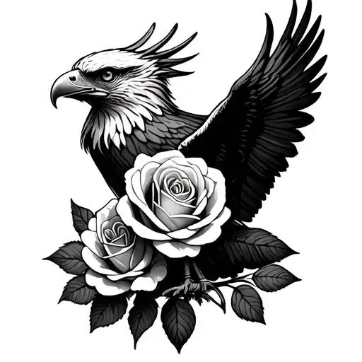 Eagle And Rose