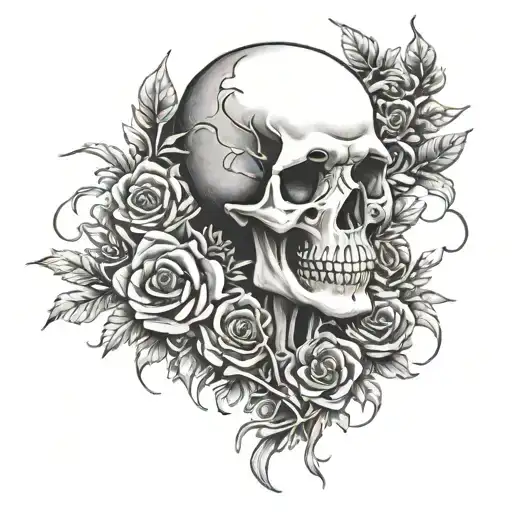 Full-length Skeleton With Wreaths