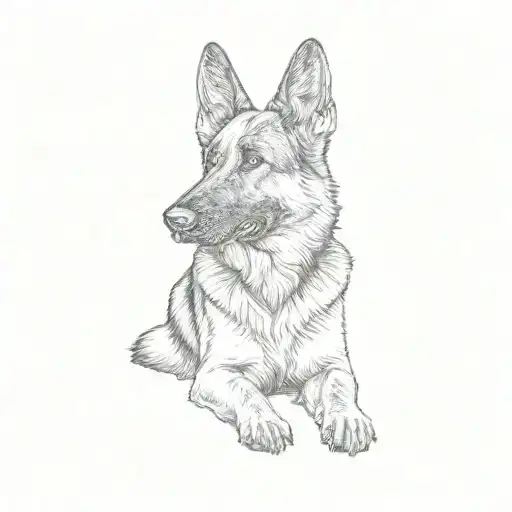 A German Shepherd Dog