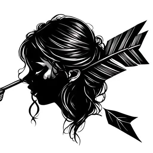 Name Silhouette Of Daughters Face In An Arrow