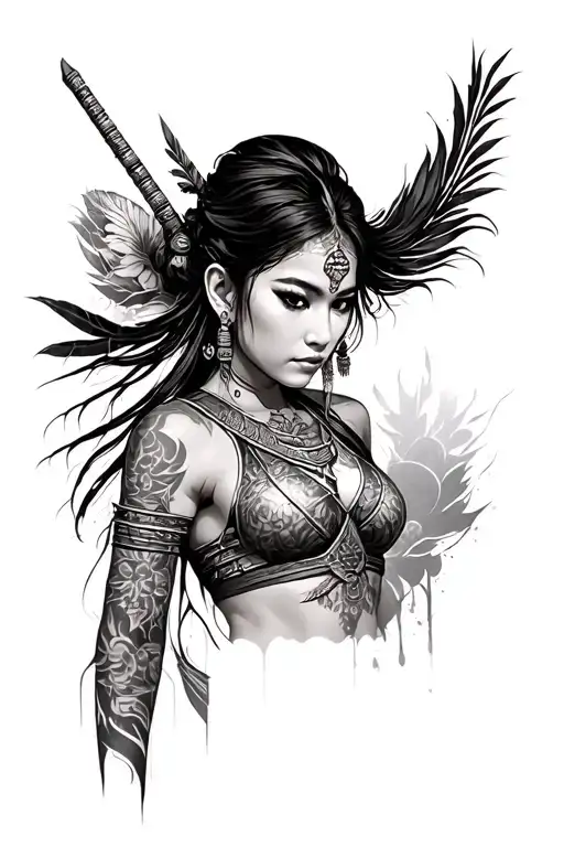 Filipina Warrior Women Full Body