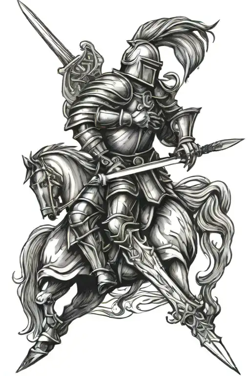 Knight Holding Sword