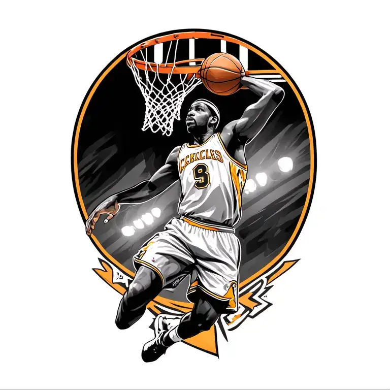 Basketball Player Dunking