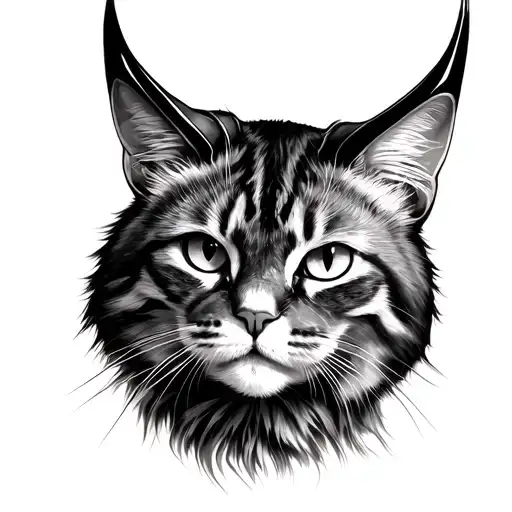 Cat With Devil Horns