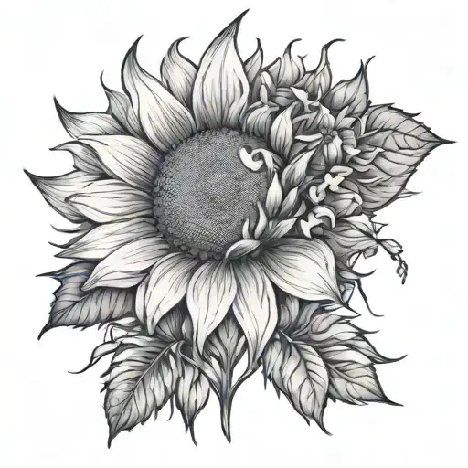 Lillie Rose And Sunflower