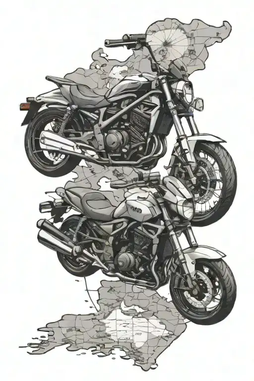 Bajaj Dominar And Travel Tattoo With The World Map