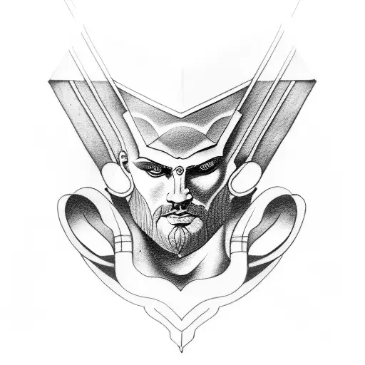 A Portrait Tattoo Of Your Favorite Greek God With Intricate Linework